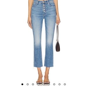 MOTHER the pixie dazzler ankle fray jean